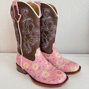 Little girls Roper boots Pink sparkles Size 12